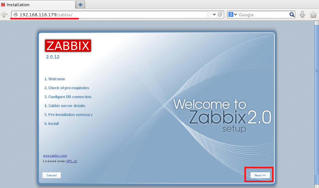 настройка zabbix через веб интерфейс