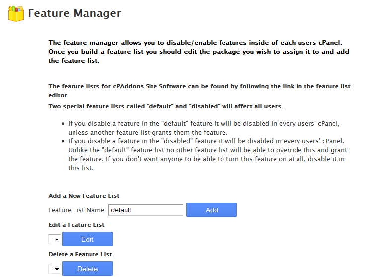 Добавить пакет Default, ели его нет