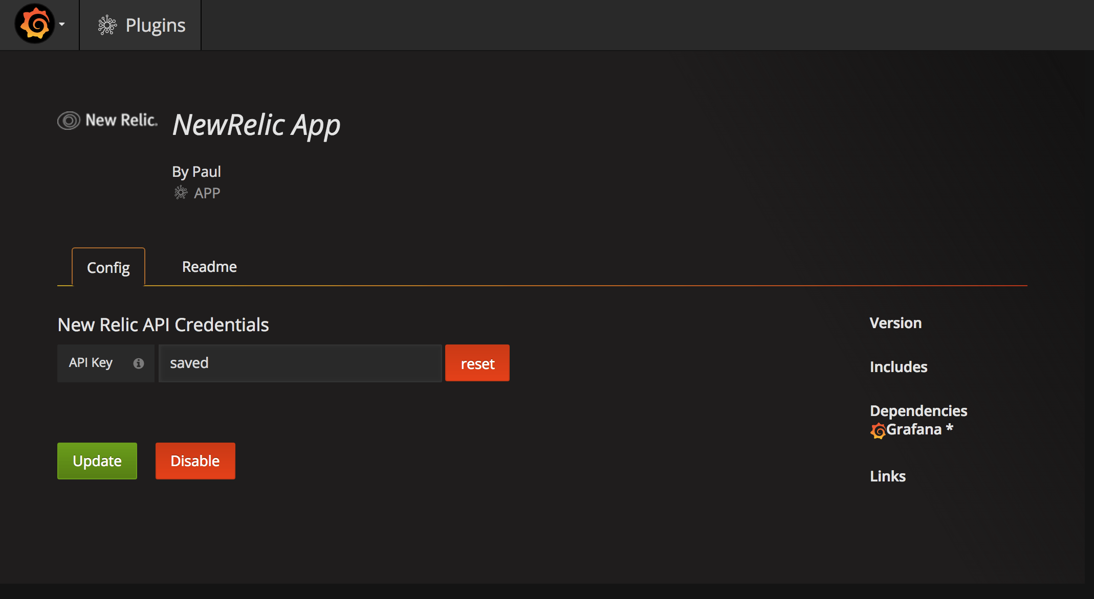 Активация grafana-newrelic-apm-datasource плагина для grafana