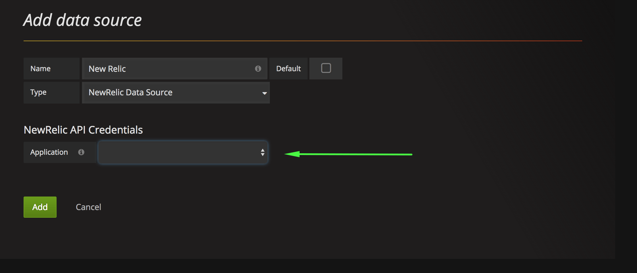 Добавляем datasource в grafana