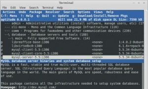 Aptitude GUI mode installation package
