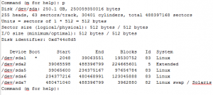 таблица разделов fdisk