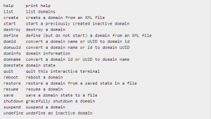 virsh commands