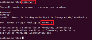 vncserver для дополнительного сервера