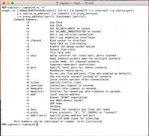 nc -h в linux