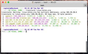 красивый traceroute с использованием grc