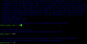 Включить/Выключить short_open_tag в PHP