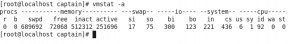 Вывод активной (active) и неактивной (inactive) памяти с vmstat